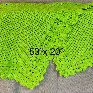 Vibrant Green Crochet Blanket